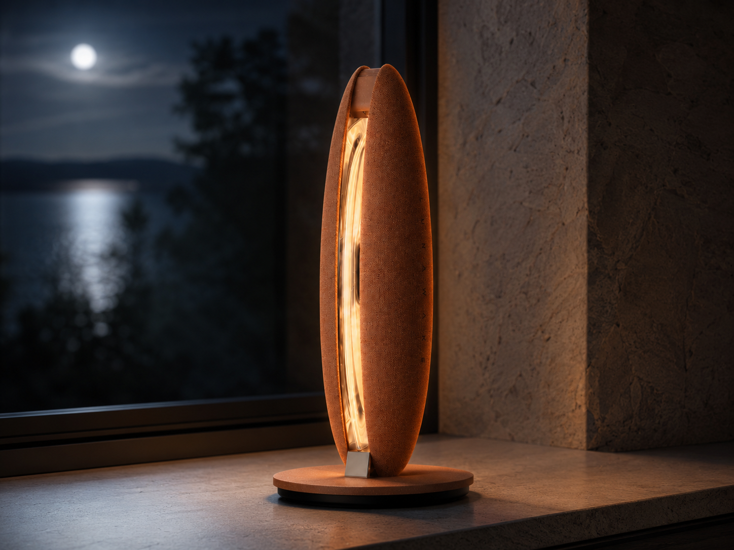 LunaWake shaping the light in a quiet bedroom